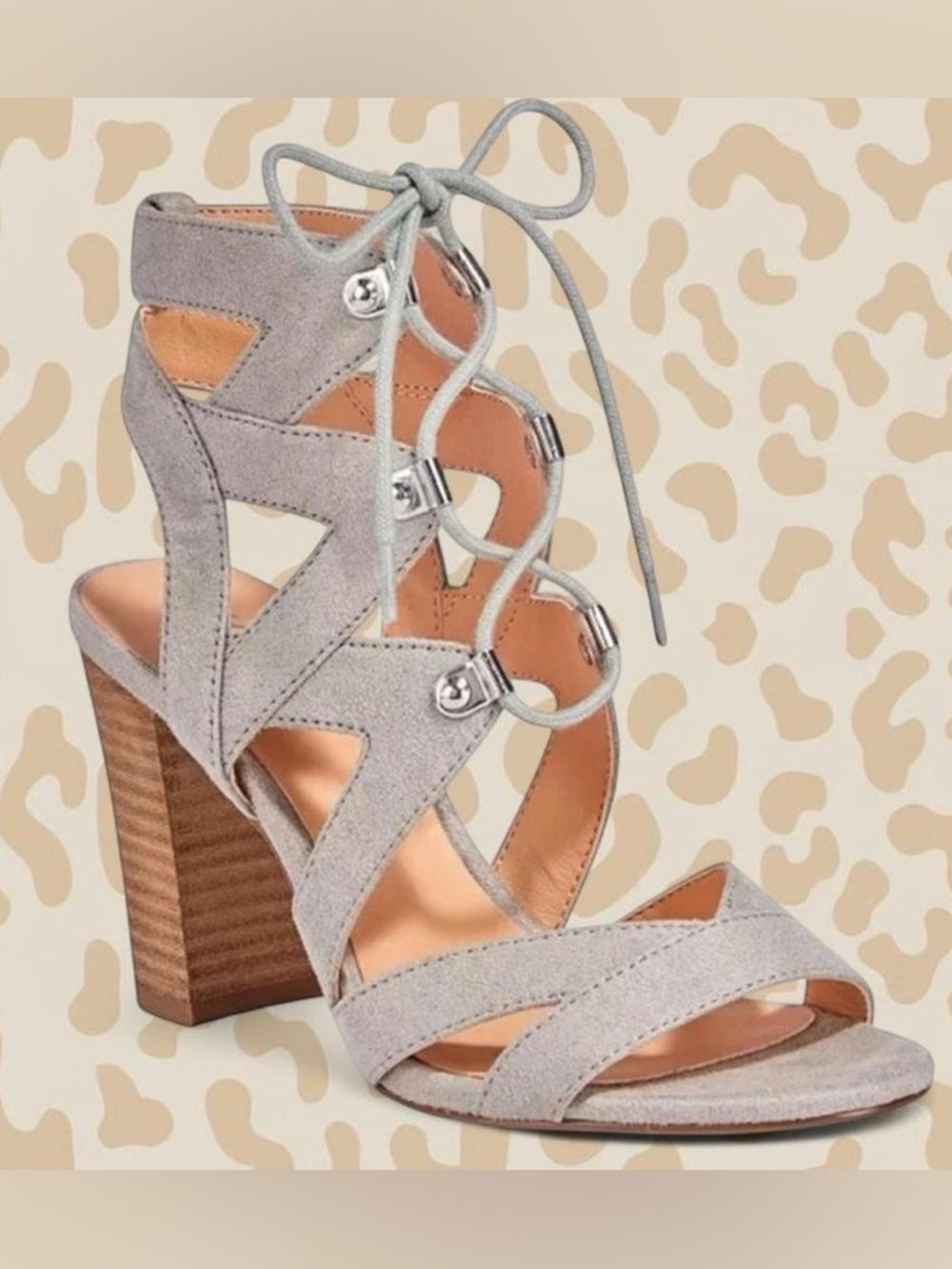 XOXO Gray Strappy Heels